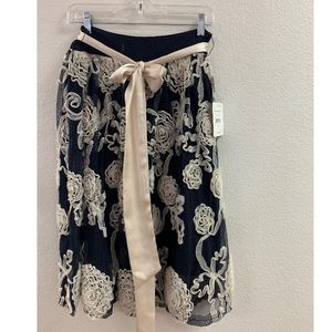 Lace Skirt with satin belt